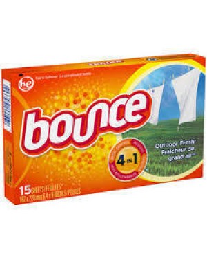 BOUNCE DRYER SHEETS 15 CT OUTDOOR FRESH