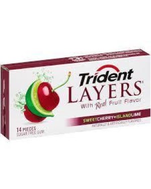 Trident Layers Cherry Lime 14 Pcs