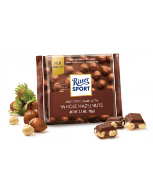 Ritter Sport Milk Chocolate Whole Hazelnuts 3.5oz