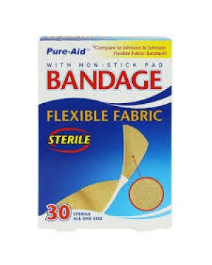 PURE-AID BANDAGE FLEXIBLE FABRIC 30CT