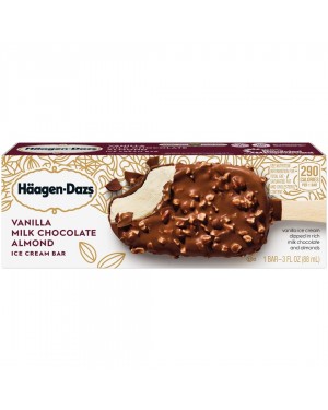 Haagen Dazs Vanilla Milk Chocolate Almond Ice Cream Bar 3oz