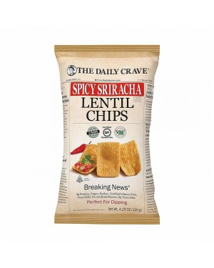 The Daily Crave Lentil Chips Spicy Sriracha 4.25oz