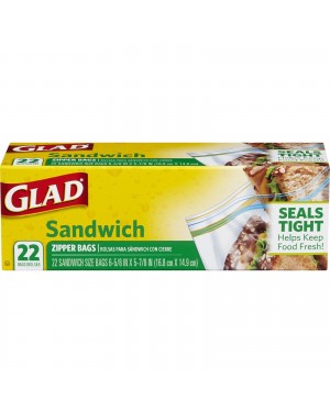 Glad Sandwich Zipper Bags (22ct)
