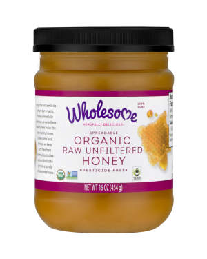 Wholesome Organic Raw Unfiltered Honey 16oz 